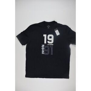 Armani Exchange Mens T-Shirt 1991 Graphic Logo Dark Sapphire L NWT $60